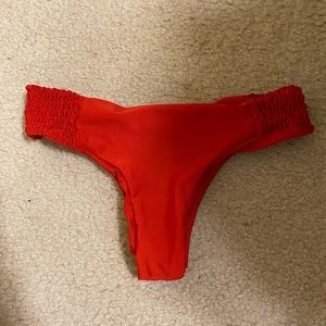 red cheeky bathing suit bottoms